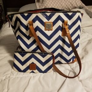 Dooney & Bourke Chevron  tote and wallet